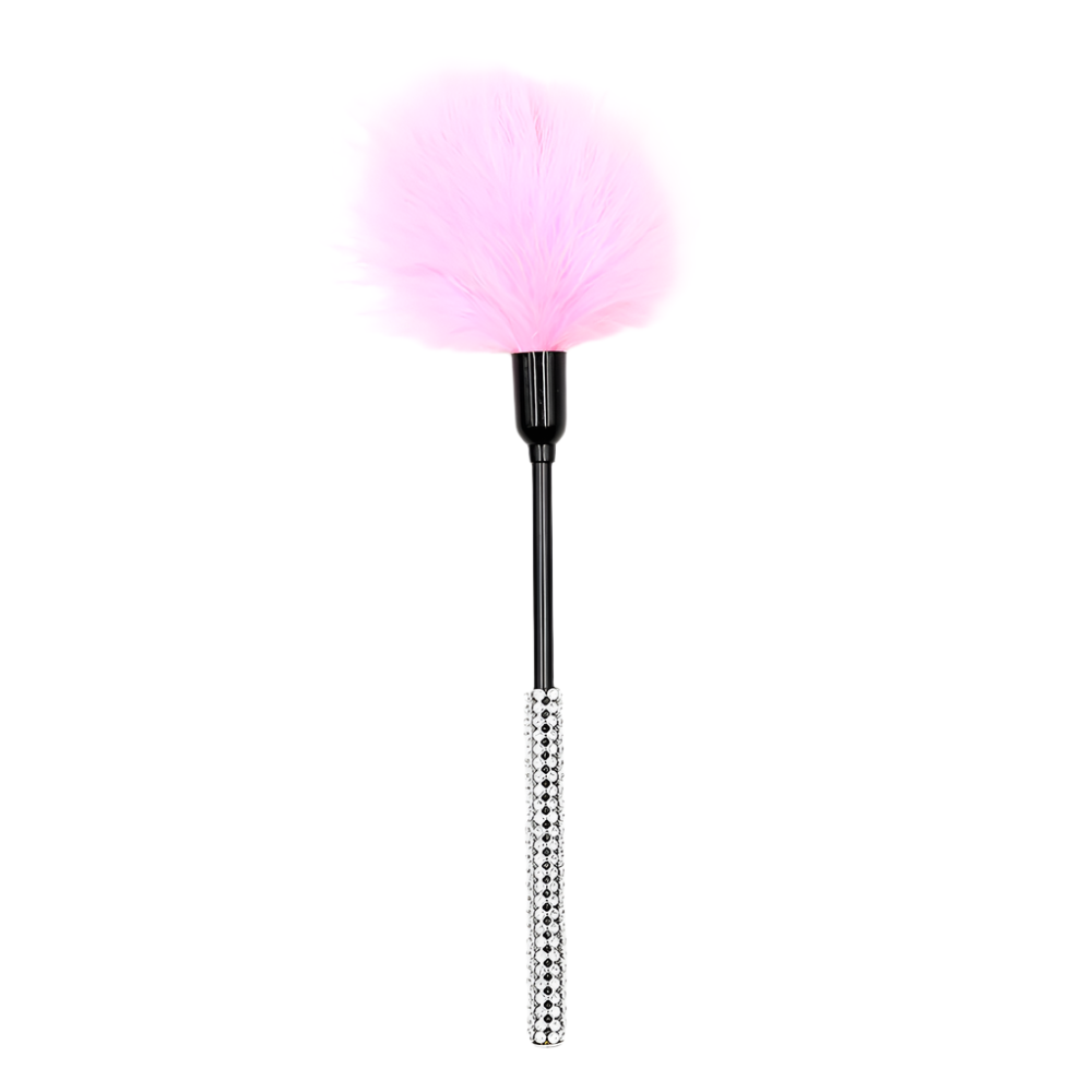 Sexyland Diamante Handle Faux Feather Tickler