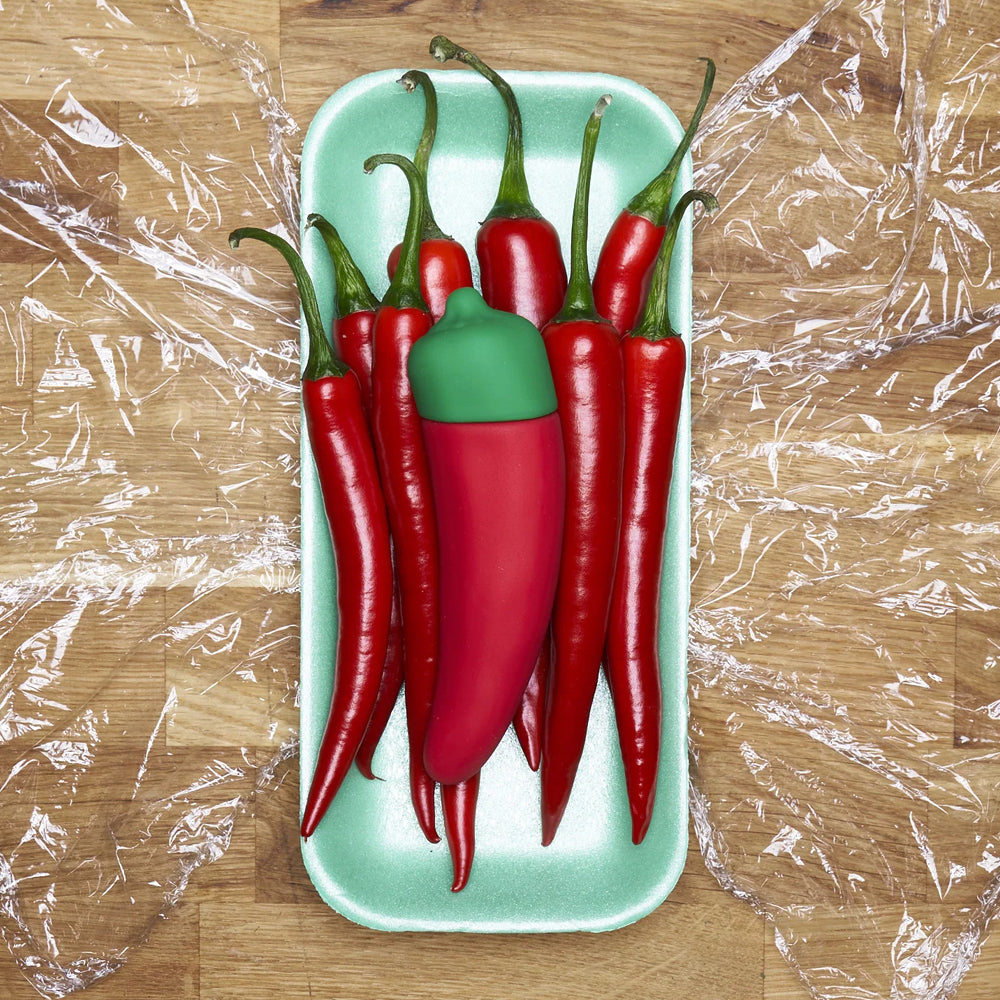 Emojibator Chili Pepper Emoji Tapered Silicone Mini Vibrator